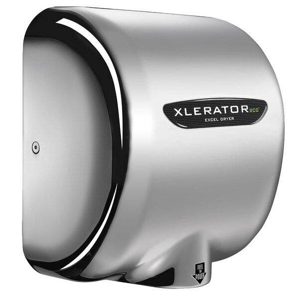 A silver and chrome Excel XL-C-ECO XLERATOReco hand dryer cover.