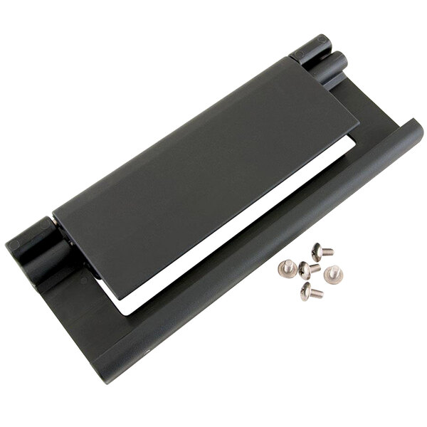 A black plastic Cambro door latch kit with screws.
