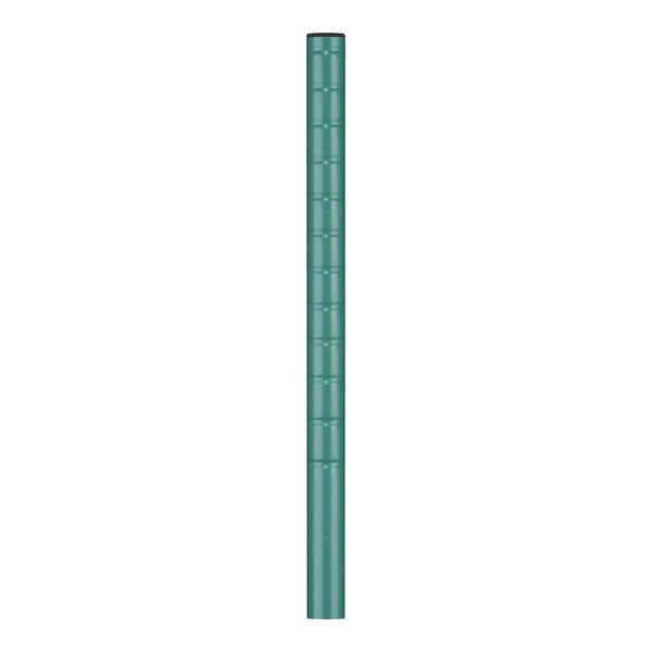 A green metal tube with a white top.