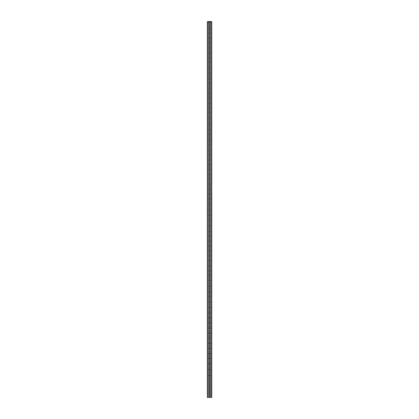 A long thin metal pole with black lines on it.