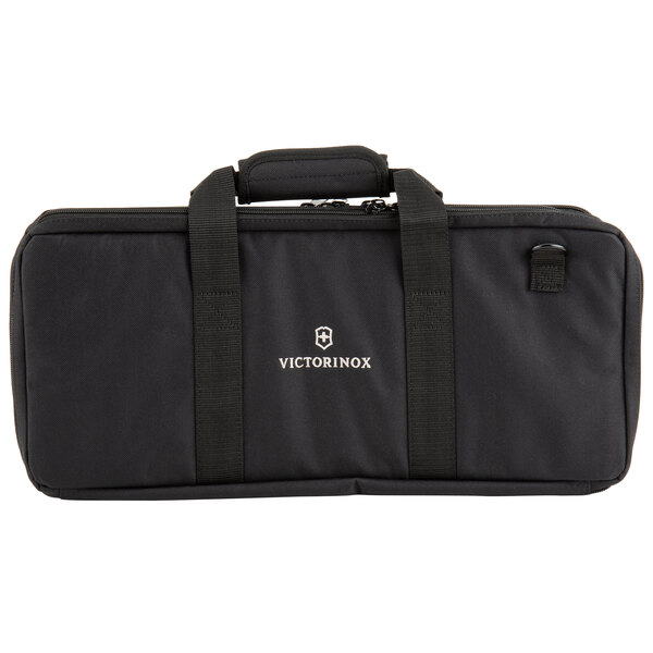A black Victorinox chef's case with a handle.