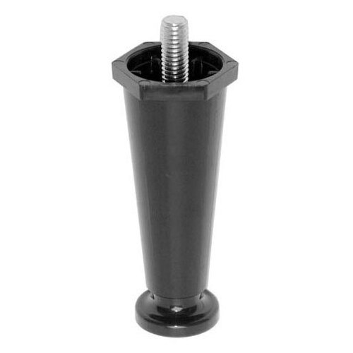 A black plastic leg with a screw on top.