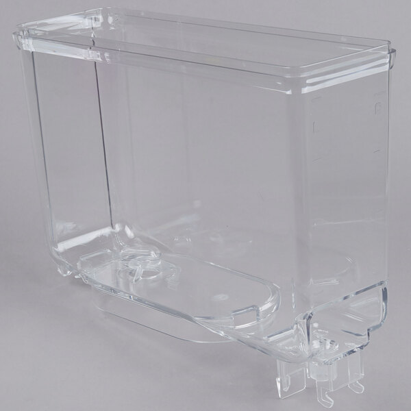 A clear plastic Cecilware beverage dispenser bowl with a clear lid.