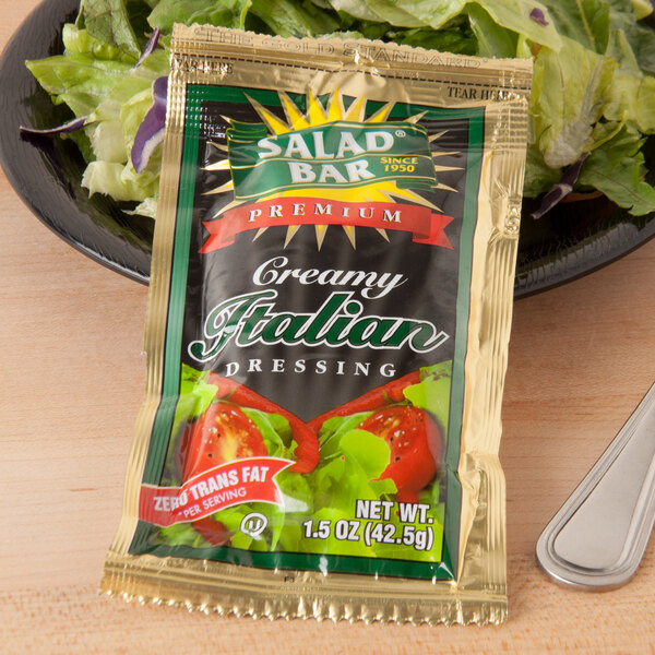 Salad Bar Creamy Italian Dressing (60) 1.5 oz. Portion Packets / Case