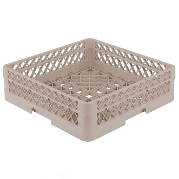 A beige plastic grid with holes.