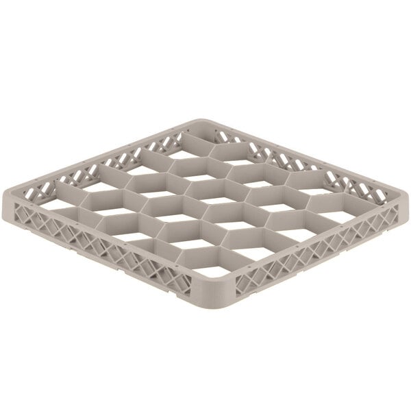 A white plastic container with a grid of holes on the bottom.