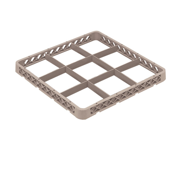 A beige plastic grid with 9 compartments.