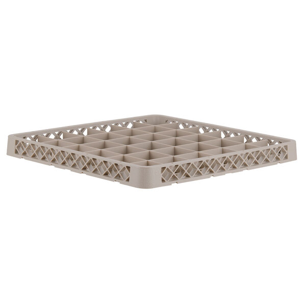 A white plastic basket with a grid pattern and 36 compartments.