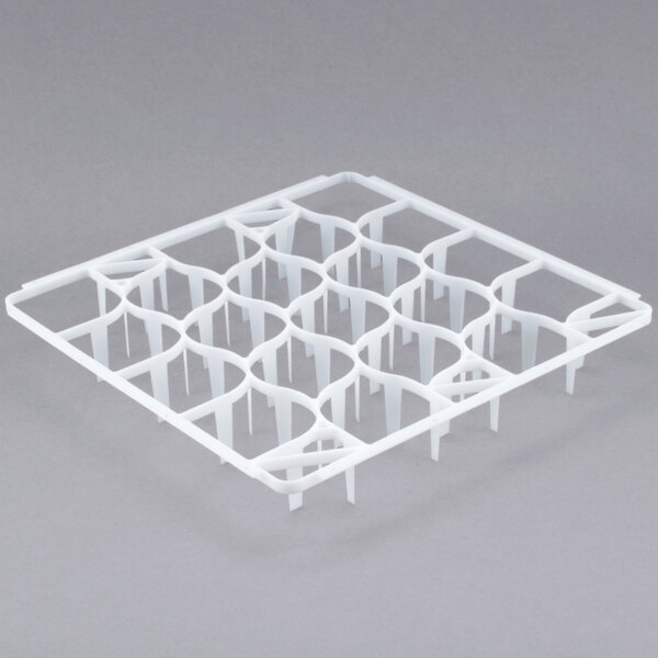 A white plastic grid for Vollrath glass racks.