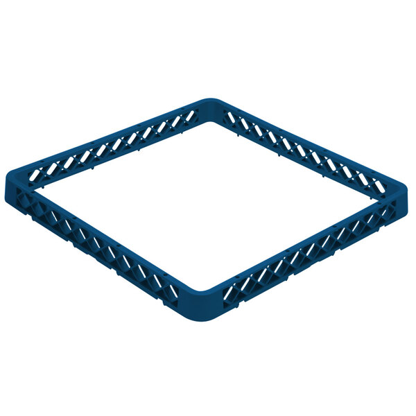 A Vollrath blue plastic frame with square holes.