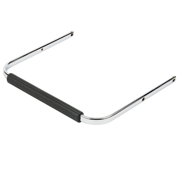 A metal frame with a black handle for an Avantco P7 Series panini grill.
