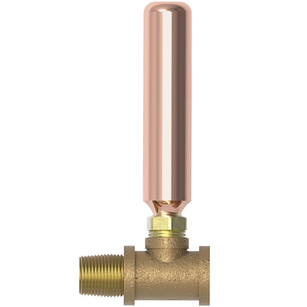 A copper Jackson Water Hammer Arrestor with a brass valve.