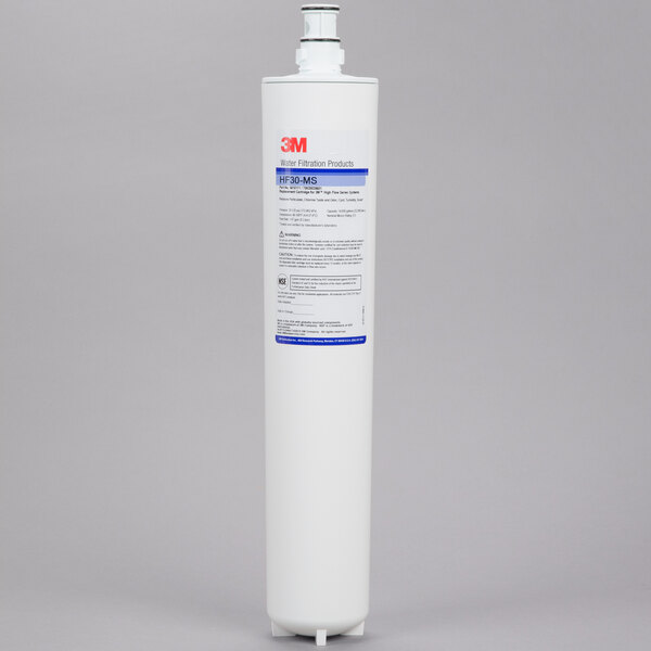 A white 3M water filtration cartridge with a blue and black label.