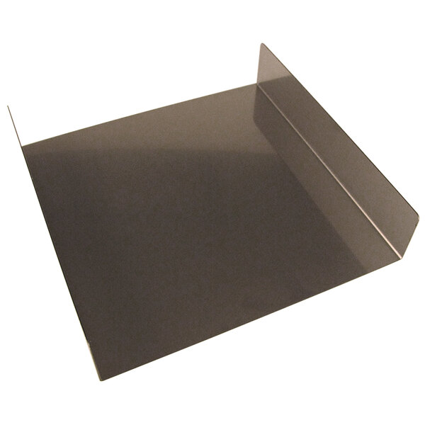 A black metal tray with a metal surface.
