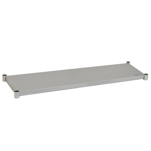 A rectangular metal shelf with metal rods on a white background.