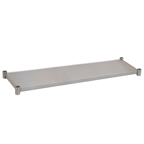 A metal rectangular undershelf for Eagle Group work tables.