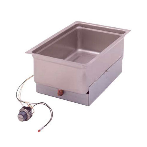 A Wells stainless steel hot food well with thermostat control.