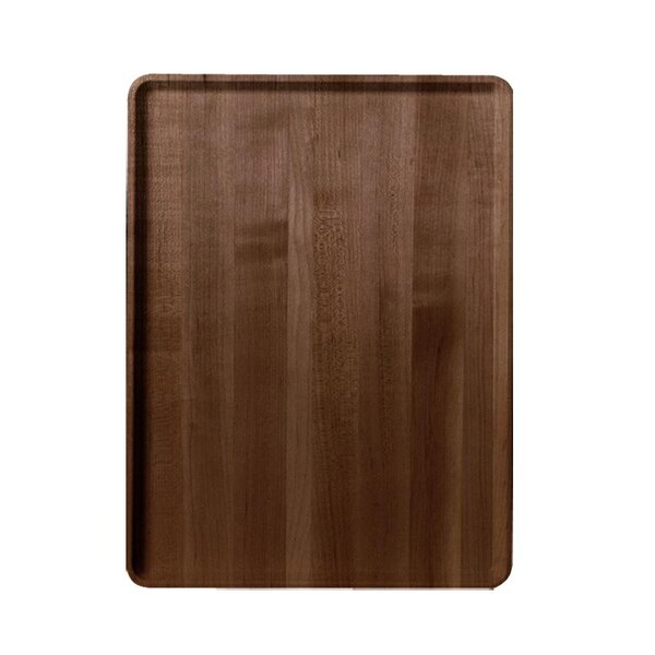 A Cambro Country Oak faux-wood fiberglass dietary tray with a wood surface.