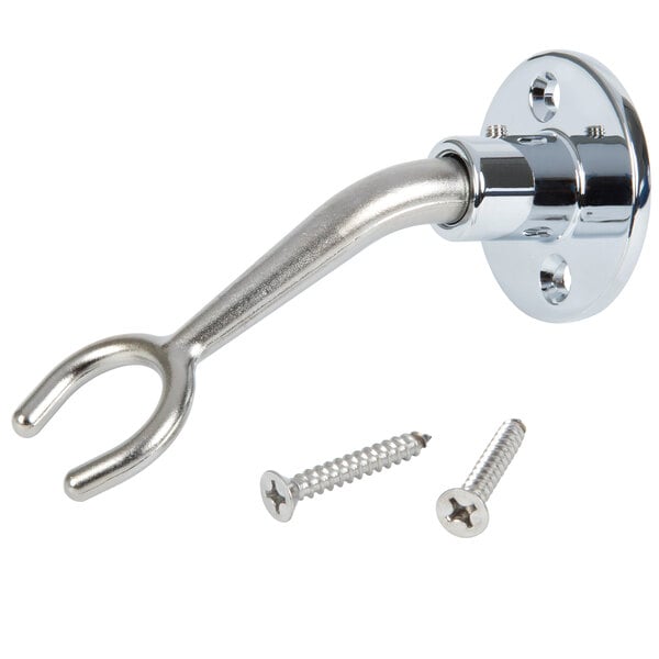 A T&S stainless steel dummy wall hook assembly with screws.