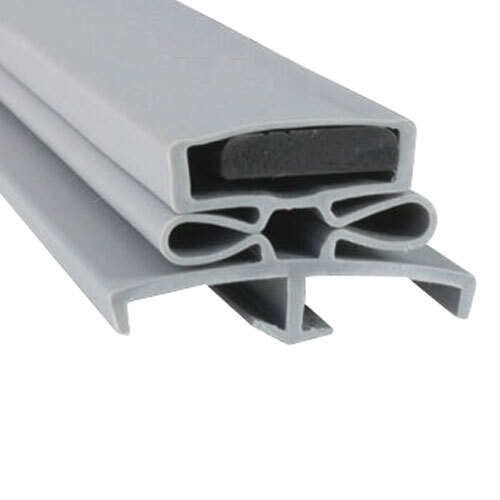 A close-up of a pair of grey plastic strips with two holes.