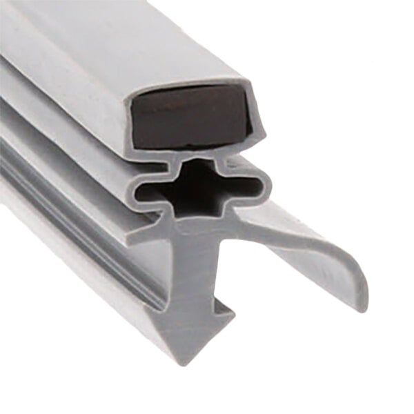 A grey plastic strip with a black magnetic strip on one side.