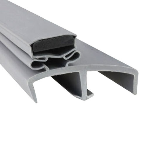 A grey plastic profile with a grey rubber magnetic seal.