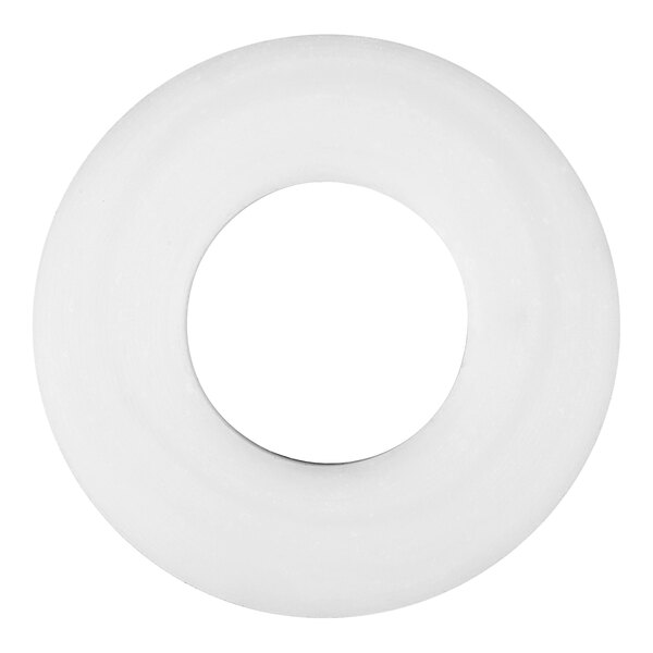 A white nylon circle with a hole in it.
