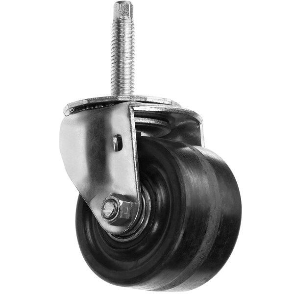 A Beverage-Air 3" swivel stem caster wheel with a metal screw.