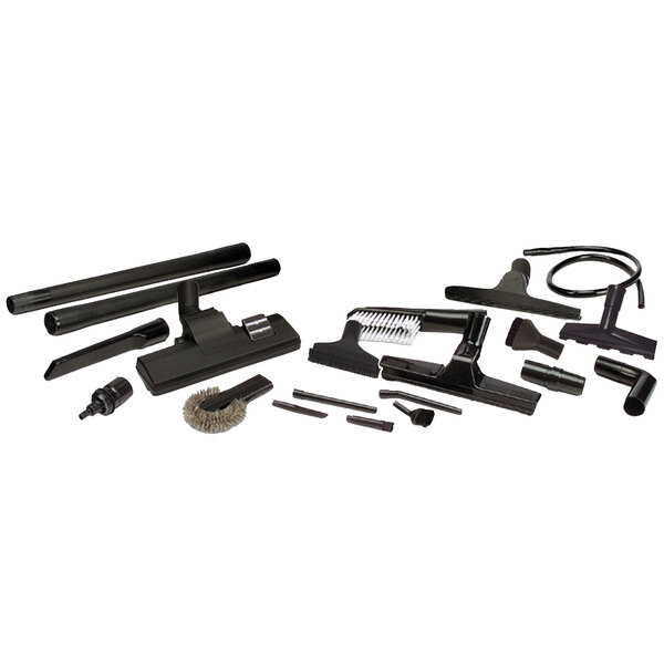 A ProTeam pest control attachment kit with tools and accessories for cleaning surfaces.