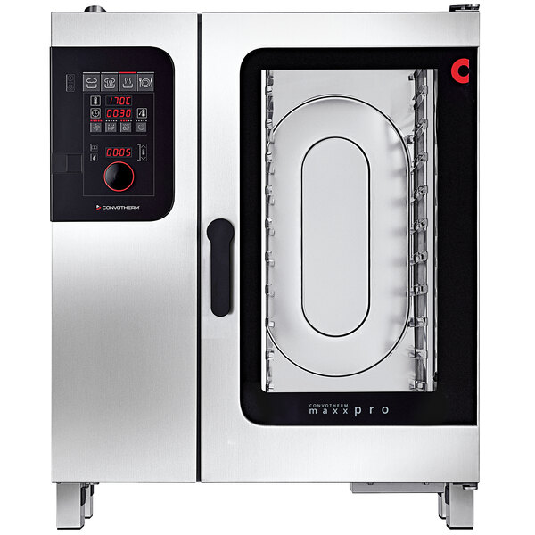A Convotherm Maxx Pro stainless steel oven with easyDial controls and a digital display.