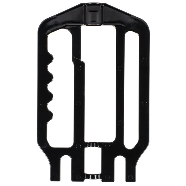 A black plastic Avantco paddle holder with two holes.