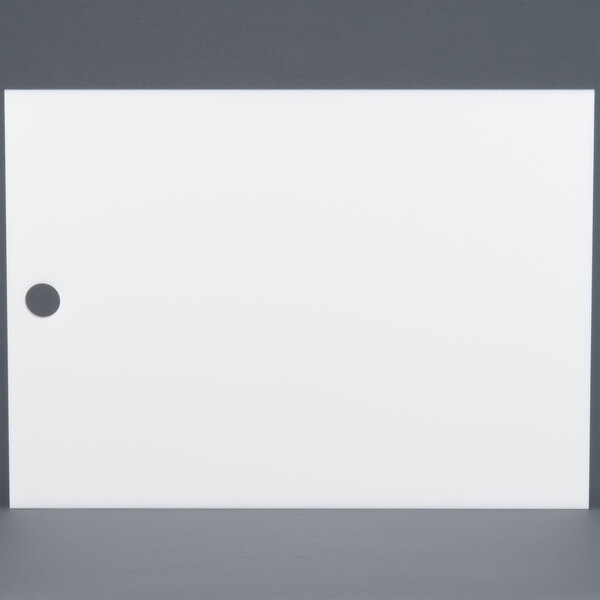 A white rectangular ARY VacMaster filler plate with a hole in the middle.
