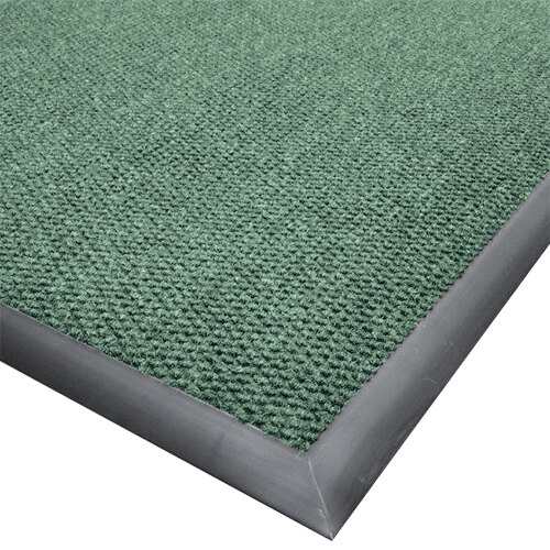 A sea green Cactus Mat carpet mat with a black border.