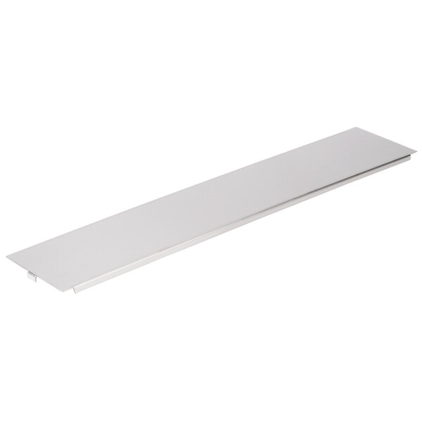 An Avantco metal divider bar with a white background.