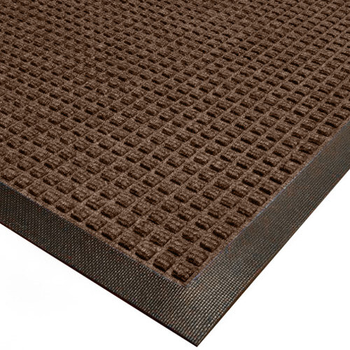 A brown Cactus Water Well Classic Carpet Mat with a grid pattern.