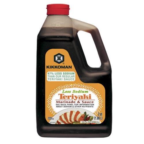Kikkoman Less Sodium Teriyaki Marinade and Sauce (6) .5 Gallon