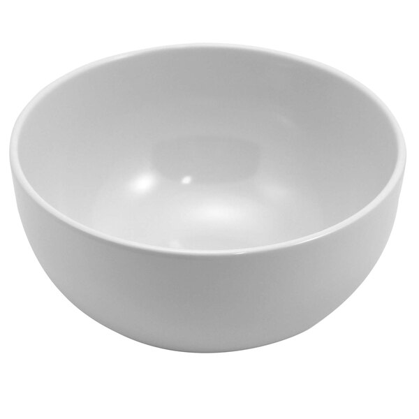 An Elite Global Solutions Merced white melamine bowl.