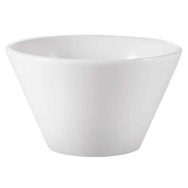 A CAC Clinton white porcelain V-shaped bowl.