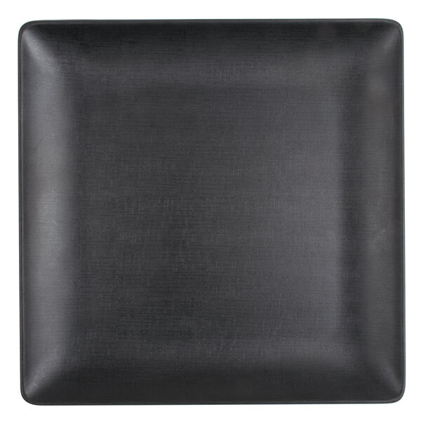 An Elite Global Solutions black square plate with a black border.
