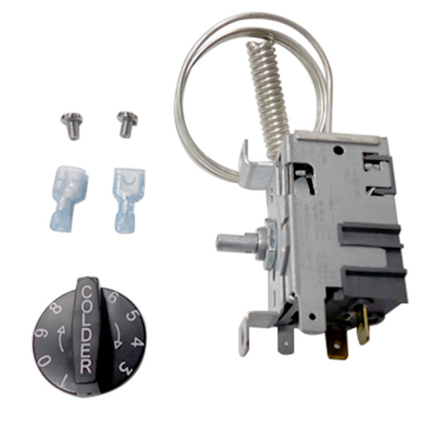 A True 800369 temperature control kit with a temperature control knob and wiring.