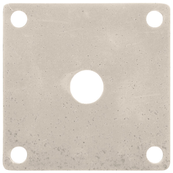 A white square false bottom with holes in it.