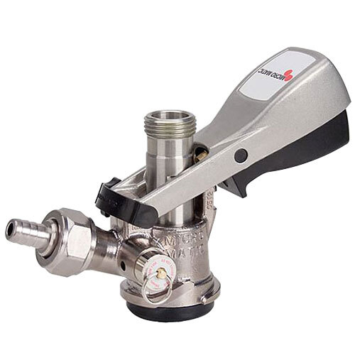 Micro Matic 7485S "D" System Beer Keg Coupler with Black Ergo Lever