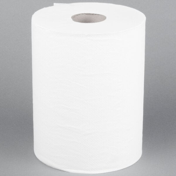 A case of 6 white Merfin Aircell paper towel rolls.