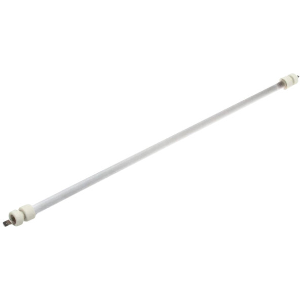 A quartz heating element with a white tube and cap.