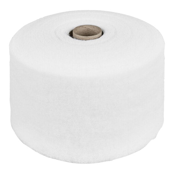 A roll of white cotton duster sheets.