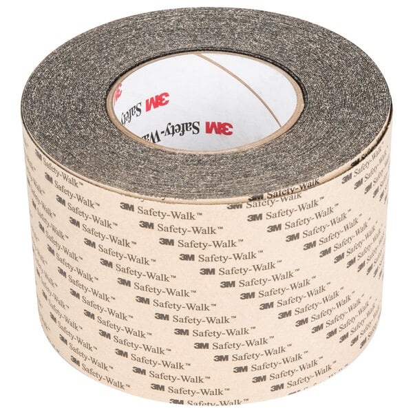 A roll of 3M Safety-Walk black slip-resistant tape with text on it.
