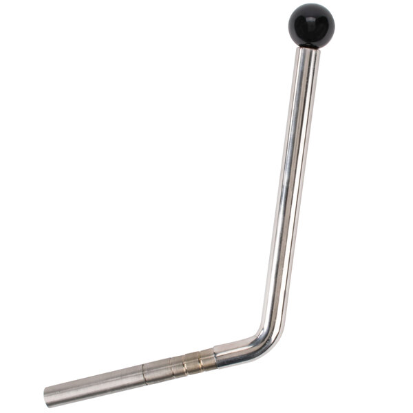 An Avantco metal rod with a black ball on it.