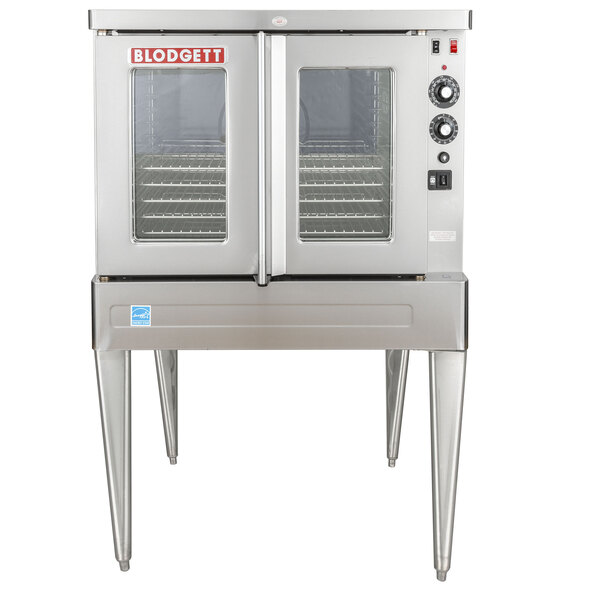 A Blodgett commercial electric convection oven with glass doors.