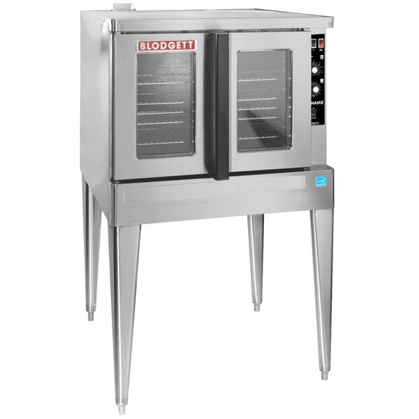 A stainless steel Blodgett convection oven with glass doors.