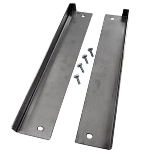 A True 874656 cutting board bracket kit with metal plates and screws.